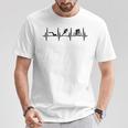 トライアスロンecgハートラインデザイン 頑張るトライアスリートのために Tシャツ 面白い贈り物