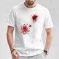 ハロウィン用血しぶき Tシャツ 面白い贈り物
