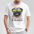パグ ゲイプライド Lgbt レインボーフラッグ サングラス Lgbtq ギフト 犬 Tシャツ 面白い贈り物