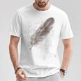 ヒップホップ ヴィンテージ エッジの効いた Y2k バックプリント ストリートウェア フェザー Tシャツ 面白い贈り物