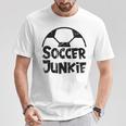 ビンテージ サッカー ジャンキー Tシャツ 面白い贈り物