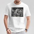 ビンテージフォト オズの魔法使い かかし色 ブリキの人 ライオン ドロシー・オズ Tシャツ 面白い贈り物