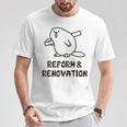ビーバー リフォーム リノベーション 職人 大工 建築 木工 メンズ レディース キッズ かわいい Tシャツ 面白い贈り物