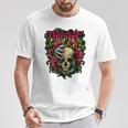 ファニー・ブレット、マイ・バレンタイン・スカル・ローゼズ、レッド・ブラッド・ホラー Tシャツ 面白い贈り物