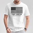 フォートカスター ミシガン州 アメリカ軍 アメリカ国旗 軍隊 Tシャツ 面白い贈り物