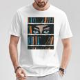 ブックガールアートアイズグラフィック Tシャツ 面白い贈り物