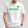 ブラジル ブラジル フラッグ アスレチック ジャージスタイル Tシャツ 面白い贈り物