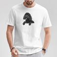 ブラックラブラドゥードル ポケット入り ラブラドゥードル犬愛好家 長袖tシャツ Tシャツ 面白い贈り物