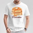 ホットケーキ パンケーキ Pancakes バター はちみつ イラスト 喫茶店 洋菓子 レトロ 水彩 綺麗 かわいい Tシャツ 面白い贈り物