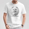 ポメラニアンポンポン犬のランニングデザインのアイデア Tシャツ 面白い贈り物