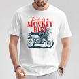 モンキーバイクバイク Tシャツ 面白い贈り物