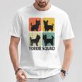 レトロ シルホーエット ヨーキー スクワッド ヨークシャーテリア ヨーキー 犬 Tシャツ 面白い贈り物
