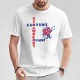 レトロ ホテル カーターズ ストロベリー リゾート カリフォルニア Tシャツ 面白い贈り物