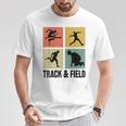 レトロな陸上競技選手。 Tシャツ 面白い贈り物