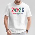 ワールドカップ2026開催国サッカーデザイン Tシャツ 面白い贈り物
