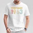 ヴィンテージ 1963 63歳の誕生日プレゼント 男性 女性 63歳 Tシャツ 面白い贈り物
