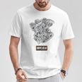 ヴィンテージ Hd オートバイtwin ショベルヘッド エンジン クラシック バイカー Tシャツ 面白い贈り物