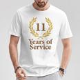 勤務11年 おもしろ11周年記念 ジュビリー Tシャツ 面白い贈り物