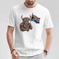 南アフリカ 国旗 南アフリカのルーツ Tシャツ 面白い贈り物