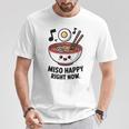 味噌ハッピー寿司ラーメン日本 Tシャツ 面白い贈り物
