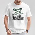 地元のストリートキャットをサポート アライグマ スカンク ポッサム Tシャツ 面白い贈り物