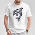 太平洋北西部シャチクジラ ネイティブアメリカン インディアンアート Tシャツ 面白い贈り物
