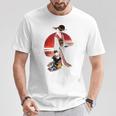日本の伝統美術、華麗な芸者、浮世絵風 Tシャツ 面白い贈り物