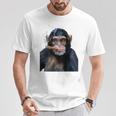 煙草を吸うチンパンジー たばこ Tシャツ 面白い贈り物