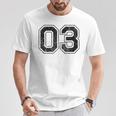 番号03 Tシャツ 面白い贈り物