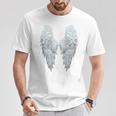 背面に天使の羽。 Tシャツ 面白い贈り物