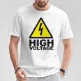 電気技師 高電圧 Tシャツ 面白い贈り物