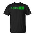 100バッテリー – 100バッテリー I おもしろい 高エネルギーパーセント Tシャツ