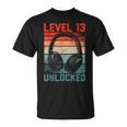 13 Geburtstag Jungenideo Gamer Level 13 Unlocked Jungs T-Shirt