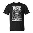 1961年6月生まれのレジェンドたち 60歳の誕生日 Tシャツ