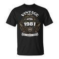 1981年4月生まれ オリジナルパーツ ヴィンテージ 4月 誕生日 Tシャツ