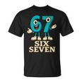 67 シックスセブン 6-7 面白いイタリアンブレインロットスラングゲームミーム Tシャツ
