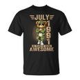 7月35日 誕生日デコレーション メンズ 35歳 1991年 35歳 テディベア Tシャツ