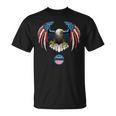 Abstract Unitedtates Of America Wild Eagle With Usa Flag Tシャツ