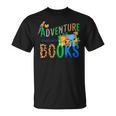 Adventure Starts With Books Jungle Animals Kids Reading Them T-Shirt