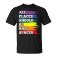 All Placeshould Beafepaces ゲイプライド 同盟国 Lgbtq Month Tシャツ