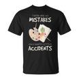 Artist Mistakes Happy Accidents アートパレット 絵画 引用 長袖tシャツ Tシャツ