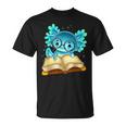 Axolotl Read Book Ambystoma Mexicanum Mexican Walking Fish T-Shirt