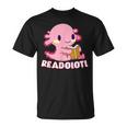 Axolotl Read Book Readolotl Ambystoma Mexicanum Walking Fish T-Shirt