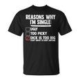 Bachelor メンズ シャツ Rasons Why I'mingle Big Dick Fun Tシャツ