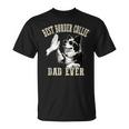 Best Dog Dad Ever ヴィンテージ 面白い かわいい ボーダーコリー 犬 Tシャツ