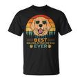Best Golden Retriever Dad Everintage Dog Festa Del Papà Maglietta