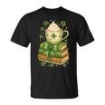 Book Lover St Patricks Day Teacher Cosy Librarycore T-Shirt