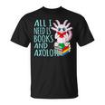 Books And Axolotl Kawaii Animal Axolotls Lover Owner Graphic T-Shirt