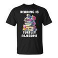 Books Reading Is Fun Turtely Awesome Sea Turtle Reading Book T-Shirt