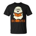 Booooks Ghost Boo Read Books Library Teacher Halloween Cute Men Women Kids T-Shirt